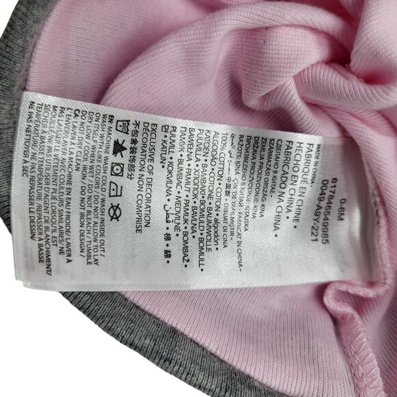 Nike Pink & Gray Infant Baby Girl Beanie 0-6 Months Newborn Pink Grey - Picture 5 of 7